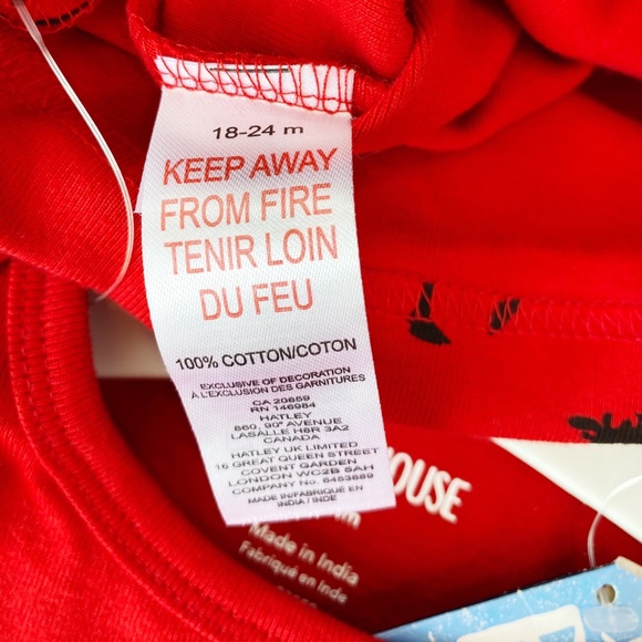 NWT Hatley 18-24M Moose on Red Toddler Bodysuit & Matching Hat - Picture 6 of 9